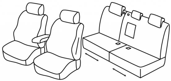seat covers compatible for Renault Modus, 2004>2012 - 5 door