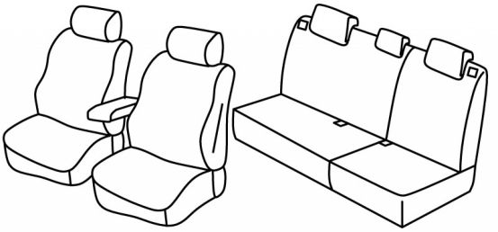 seat covers compatible for Renault Modus, 2004>2012 - 5 door