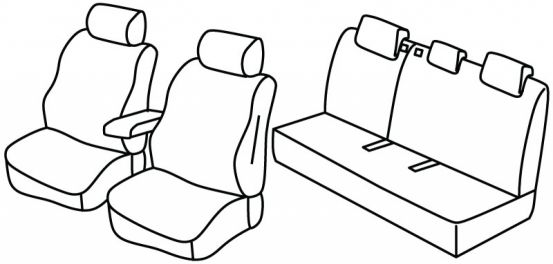 seat covers compatible for Renault Modus, 2008>2012 - Grand - 5 door