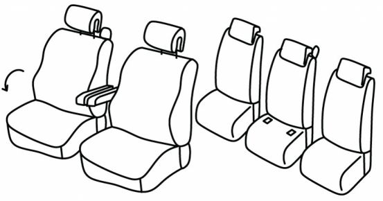 presvlake za sjedala odgovaraju za Renault Grand Scenic 2, 2003>2009 - 5 vrata
