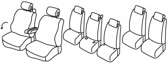 seat covers compatible for Renault Grand Scenic 2, 2003>2009 - 5 door