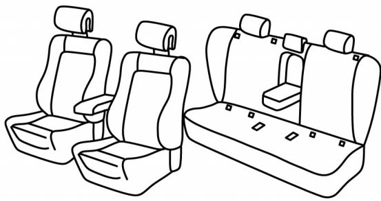 presvlake za sjedala odgovaraju za Renault Talisman, 2015> - 4 vrata