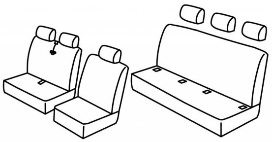 presvlake za sjedala odgovaraju za Renault Trafic, 2001>2011