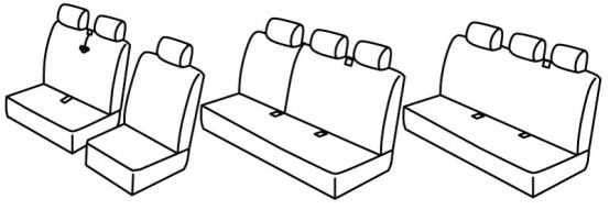 presvlake za sjedala odgovaraju za Renault Trafic, 2001>2011