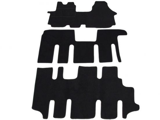 interior textile mats compatible for Renault Trafic, 2001>2014, 3 rows