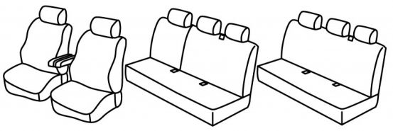 presvlake za sjedala odgovaraju za Renault Trafic, 2001>2014 - 7+1