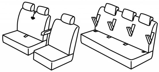 presvlake za sjedala odgovaraju za Renault Trafic, 2001>2014