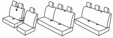 seat covers for Renault Trafic, 2011>2014 - facelift 2011