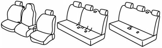 seat covers compatible for Renault Trafic / Opel Vivaro, 2021> - 4 door