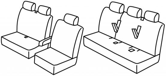 presvlake za sjedala odgovaraju za Renault Trafic, 2014>2019
