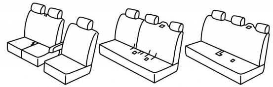 presvlake za sjedala odgovaraju za Renault Trafic, 2014>