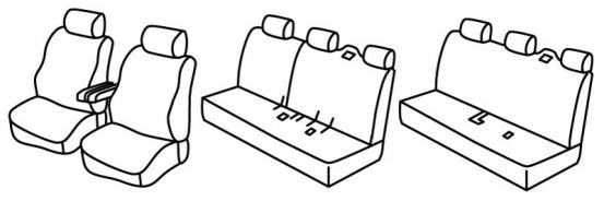 seat covers compatible for Renault Trafic, 2014>