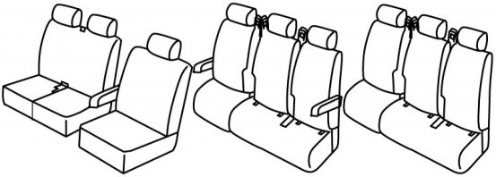 seat covers compatible for Renault Trafic, 2019> - 8+1