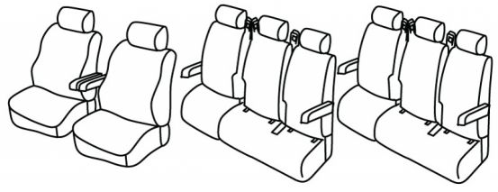 seat covers compatible for Renault Trafic, 2019>