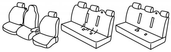 seat covers compatible for Renault Trafic, 2021>