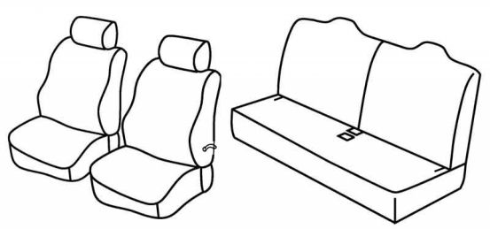 seat covers compatible for Renault Twingo 1, 1993>2001 - 3 door