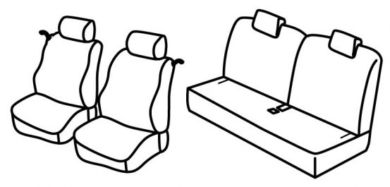 seat covers compatible for Renault Twingo 1, 2002>2007 - 3 door