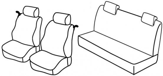 presvlake za sjedala odgovaraju za Renault Twingo 2, 2007>2012 - Access, Expression - 3 vrata