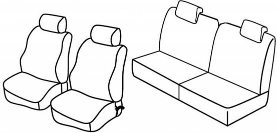 seat covers compatible for Renault Twingo 2, 2012>2014 - 3 door