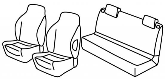presvlake za sjedala odgovaraju za Renault Twingo 3, 2014> / Twingo Electric, 2020>