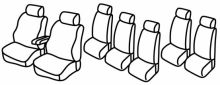 presvlake za sjedala za Volkswagen Sharan/ Seat Alhambra, 2000>2010