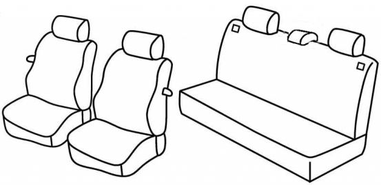 seat covers compatible for Seat Ibiza, 2002>2006 - 3 door