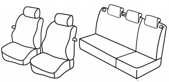 seat covers compatible for Seat Ibiza, 2008>2015 - 3 door