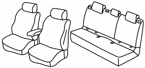presvlake za sjedala odgovaraju za Seat Leon, 2012> - FR - 5 vrata