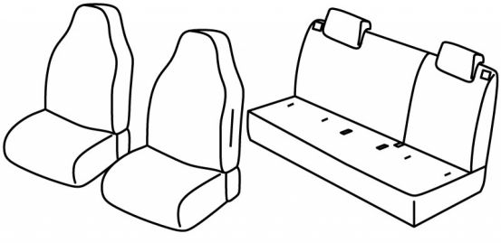 seat covers compatible for VW Up!/ e-Up! / Seat Mii /Škoda Citigo, 2011> - 5 door