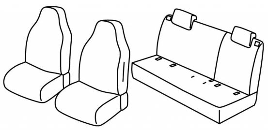 presvlake za sjedala odgovaraju za VW Up!/ Seat Mii/ Škoda Citigo/ VW e-Up, 2019> - 5 vrata