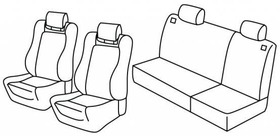 presvlake za sjedala odgovaraju za Škoda Fabia 1, 2000>2007 - RS