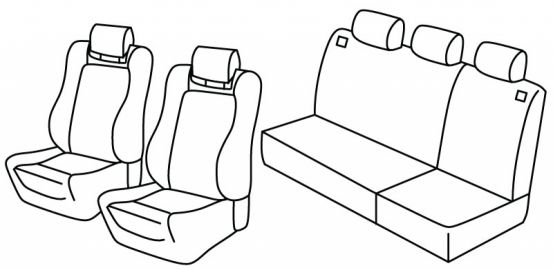 seat covers compatible for Škoda Fabia 1, 2000>2007 - RS