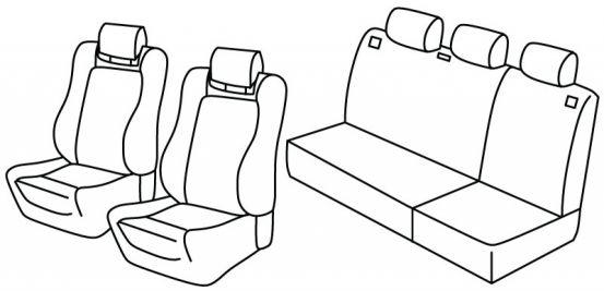 seat covers compatible for Škoda Fabia 1, 2000>2007 - RS