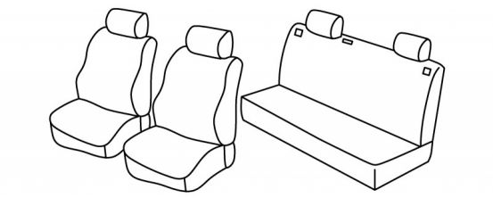 seat covers compatible for Škoda Fabia 1, 2000>2007