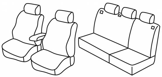 seat covers compatible for Škoda Fabia 1, 2000>2007
