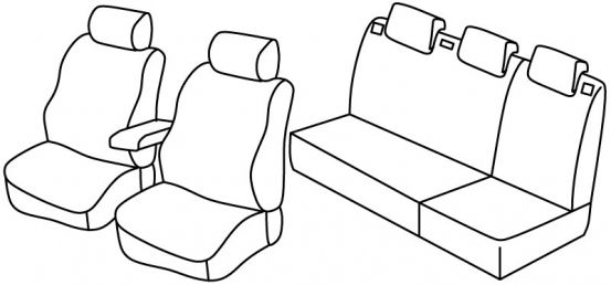 presvlake za sjedala odgovaraju za Škoda Fabia 2, 2010>2014 - facelift Elegance, Classic, Ambienta - 5 vrata