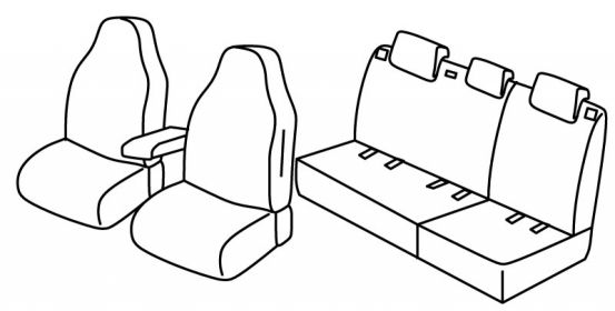 presvlake za sjedala odgovaraju za Škoda Fabia 3, 2014>2021 - Ambition plus - 5 vrata