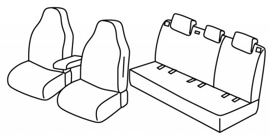 presvlake za sjedala odgovaraju za Škoda Fabia 3, 2014>2021 - Ambition plus