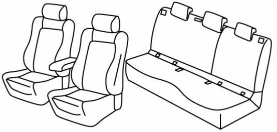 presvlake za sjedala odgovaraju za Škoda Karoq, 2017> -  - 5 vrata