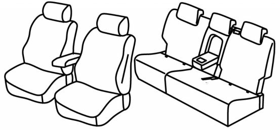 seat covers compatible for Škoda Kodiaq, 2017>2023 - 5 door