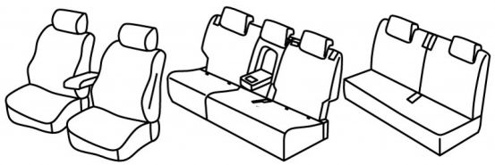 presvlake za sjedala odgovaraju za Škoda Kodiaq, 2017>2023 - 5 vrata