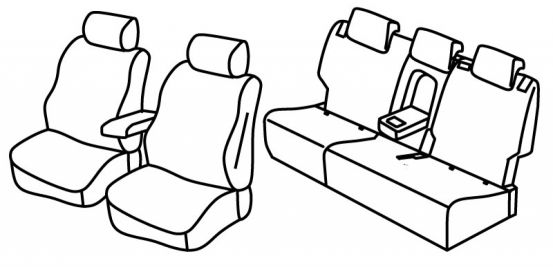 seat covers compatible for Škoda Kodiaq, 2017>2023 - 5 door
