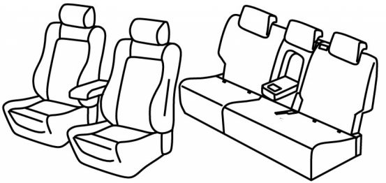 presvlake za sjedala odgovaraju za Škoda Kodiaq, 2017>2023 - Style, Scout - 5 vrata