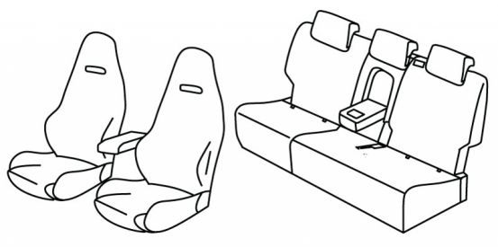 presvlake za sjedala odgovaraju za Škoda Kodiaq, 2018> - 5 vrata