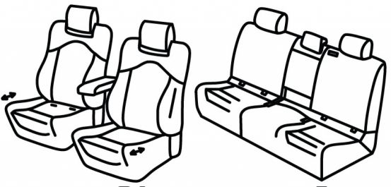 presvlake za sjedala odgovaraju za Škoda Kodiaq, 2023> - Selection - 5 vrata