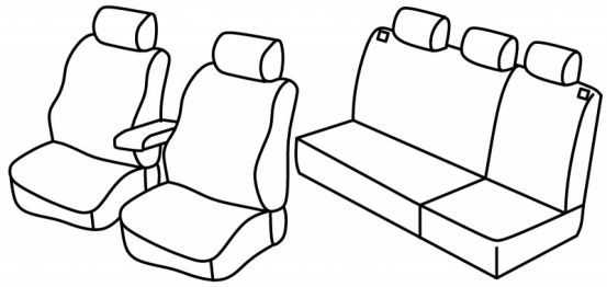 presvlake za sjedala odgovaraju za Škoda Octavia 1, 1996>2004
