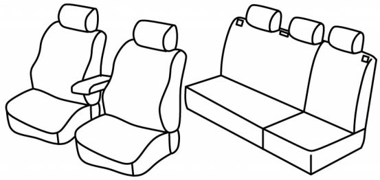 seat covers compatible for Škoda Octavia 1, 1996>2004