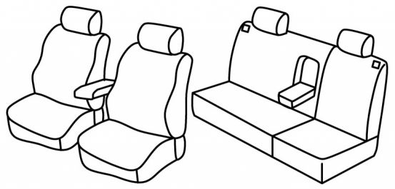 presvlake za sjedala odgovaraju za Škoda Octavia 1, 1996>2004