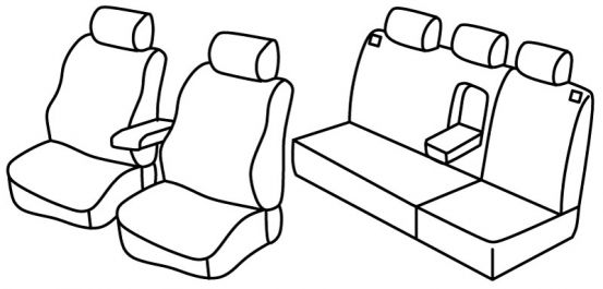 presvlake za sjedala odgovaraju za Škoda Octavia 1, 1996>2004