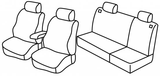 presvlake za sjedala odgovaraju za Škoda Octavia 1, 2004>2008 - 5 vrata